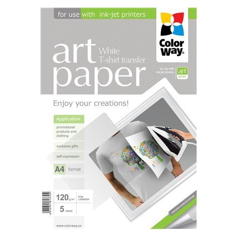 ColorWay | ART | 120 g/m² | A4 | Photo Paper T-shirt transfer (white)
